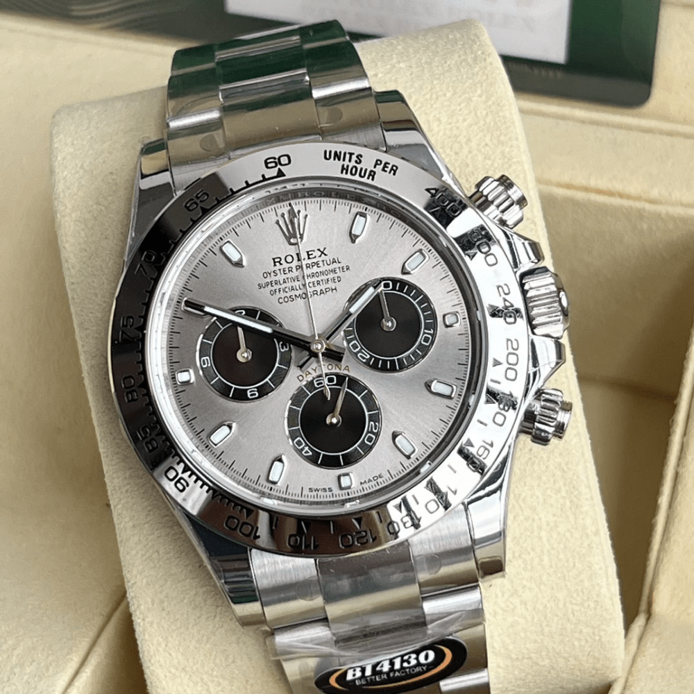 롤렉스 데이토나 크로노그래프 그레이 다이얼 바인덱스 SS 브레이슬릿 40mm 116509