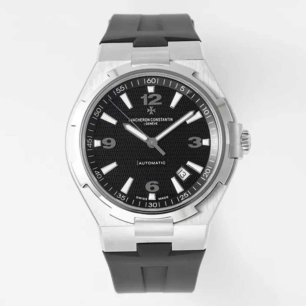 바쉐론 콘스탄틴 오버시즈 블랙 다이얼 러버 스트랩 42mm 47040/B01A-9094