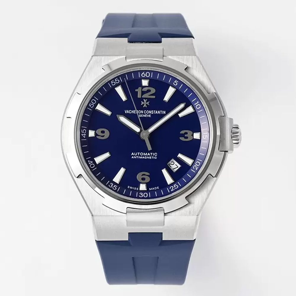 바쉐론 콘스탄틴 오버시즈 블루 다이얼 러버 스트랩 42mm 47040/B01A-9094