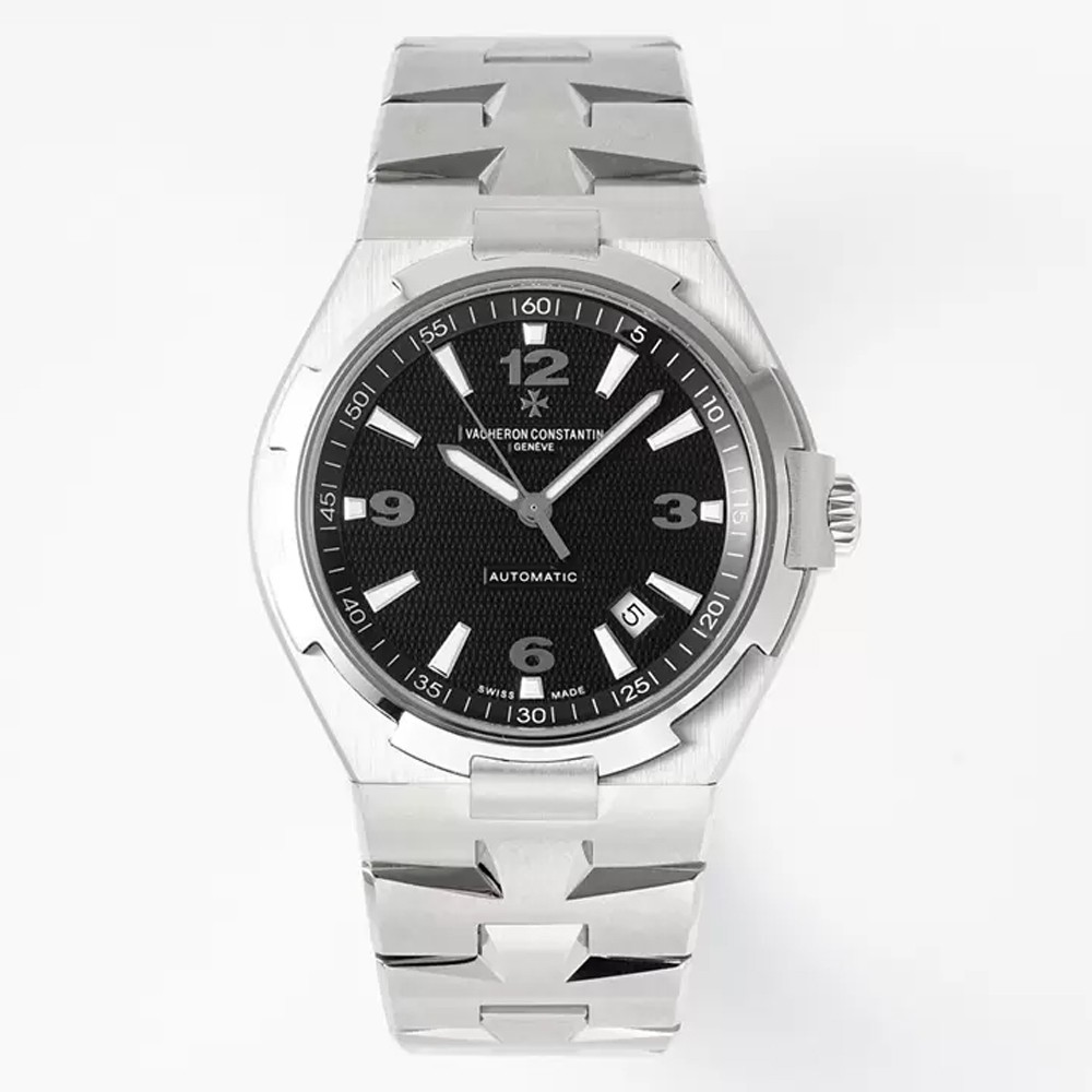 바쉐론 콘스탄틴 오버시즈 블랙 다이얼 스틸 SS 브레이슬릿 42mm 47040/B01A-9094