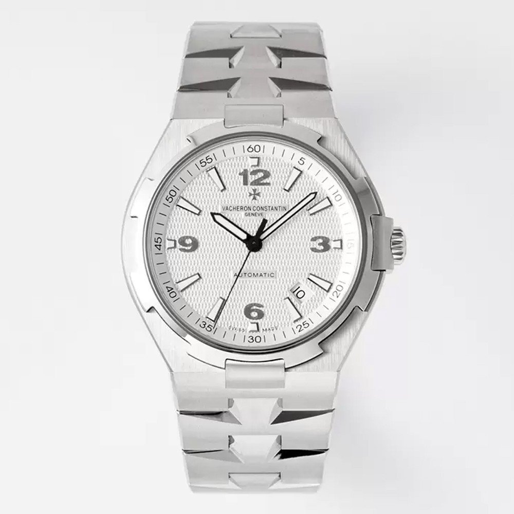 바쉐론 콘스탄틴 오버시즈 화이트 다이얼 스틸 SS 브레이슬릿 42mm 47040/B01A-9093