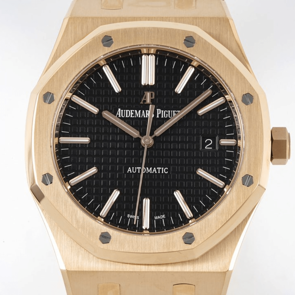 오데마피게 로얄오크 플라잉 블랙 다이얼 로즈골즈 금통 41mm 15400OR