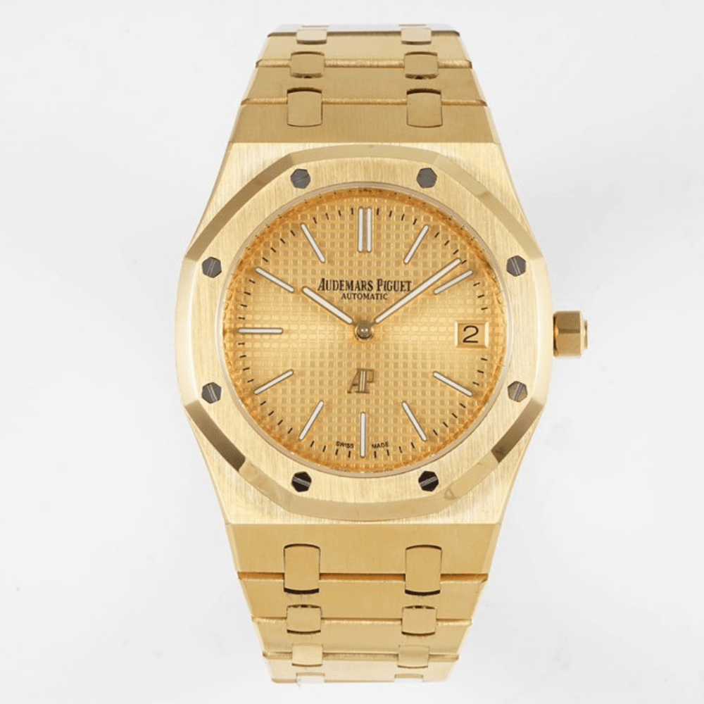 오데마피게 로얄오크 골드 텍스처 다이얼 금통 39mm 15202BA