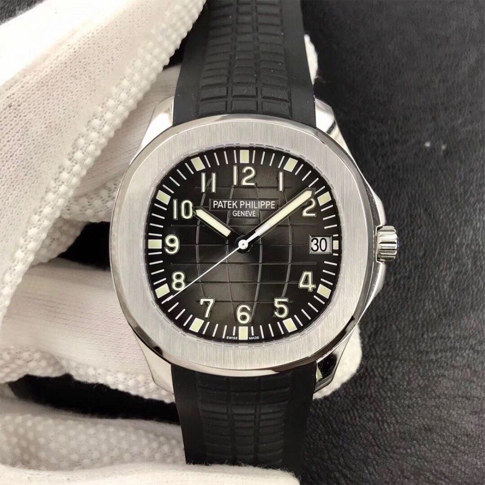 파텍필립 아쿠아넛 검판 다이얼 SS 러버밴드 40mm 5167