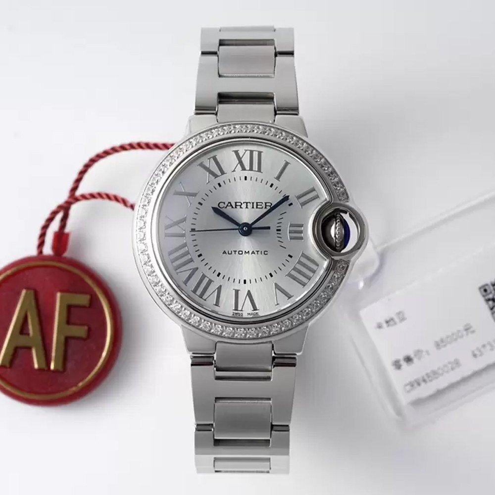 발롱 블루 드 까르띠에 다이아 베젤 33mm 여성용시계 W4BB0028