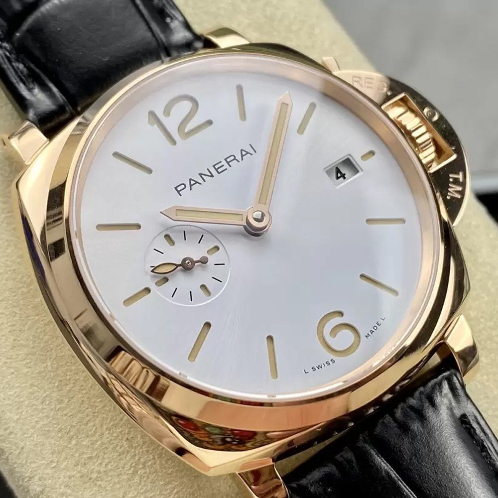 파네라이 루미노르 듀 화이트 다이얼 로즈골트 42mm PAM01336