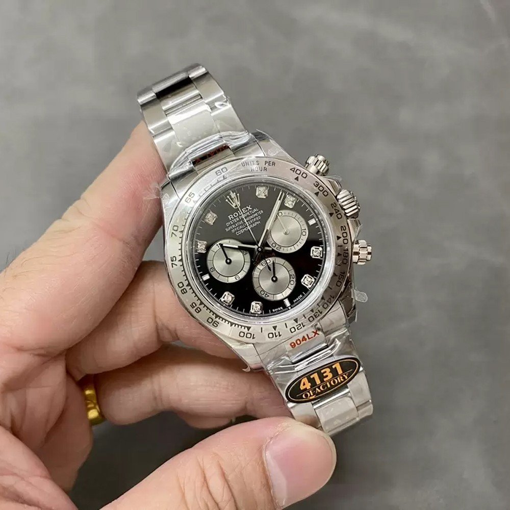 롤렉스 데이토나 크로노그래프 블랙 다이얼 8P다이아 SS브레이슬릿 40mm (텅스텐 헤비버전) 126509