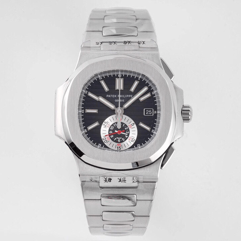 파텍필립 노틸러스 트래블타임 검판 다이얼 SS 브레이슬릿 40mm 5980