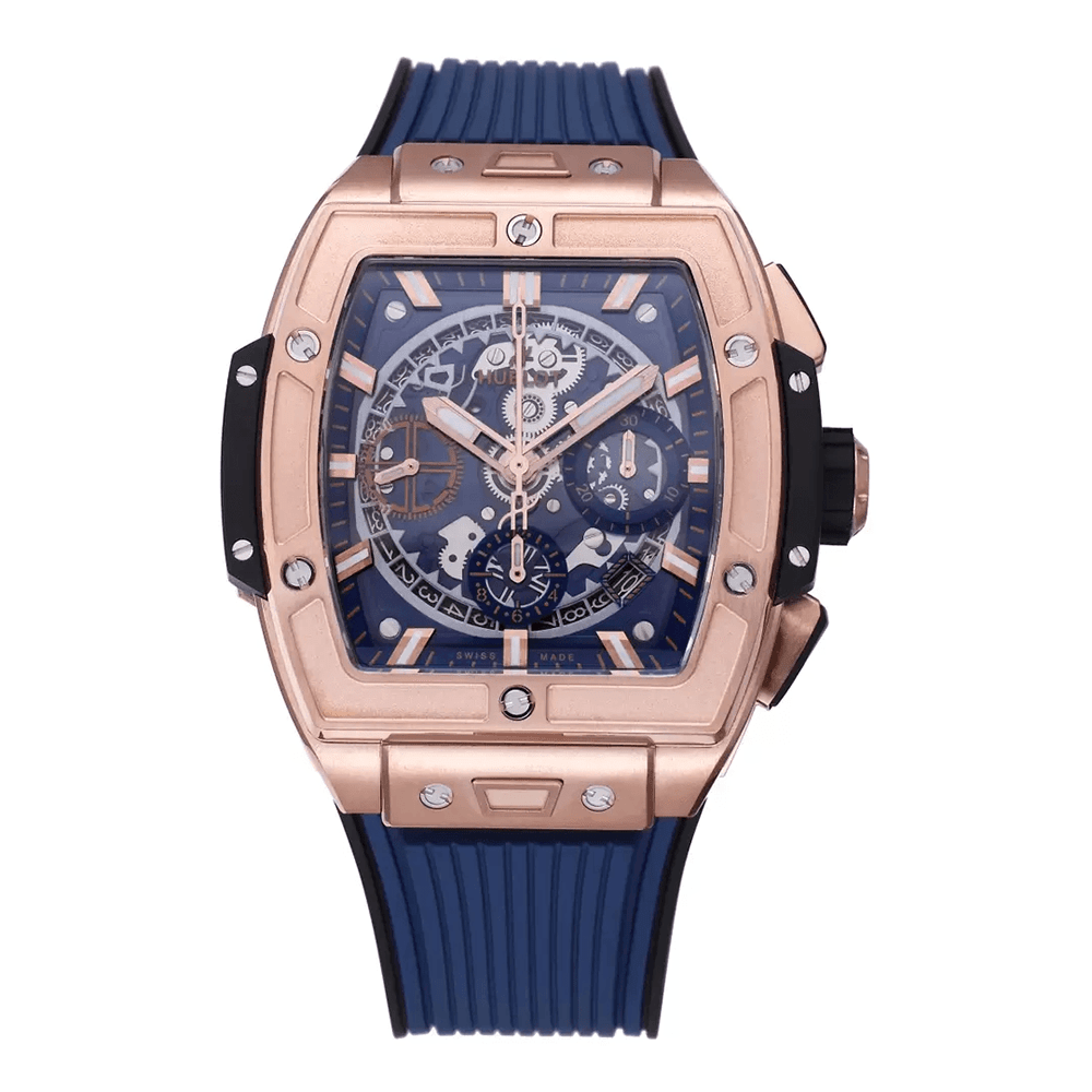 위블로 스피릿 오브 빅뱅 블루 티타늄 킹 골드 러버 스트랩 42mm 642.OX.7180.RX