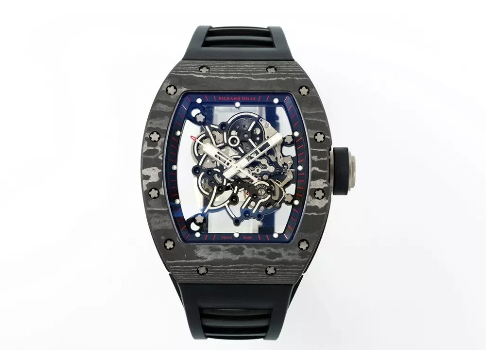 리차드밀 부바왓슨 블랙 카본 케이스 블랙 포인트 블랙 밴드 RM-055