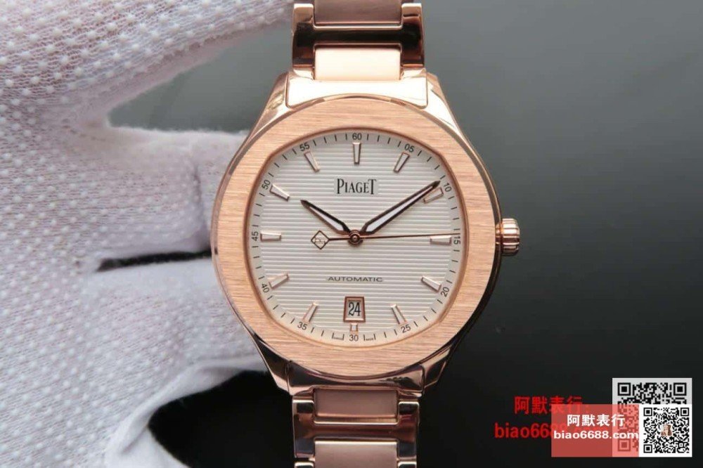 피아제 POLO 데이트 화이트 다이얼 로즈골드 금통 42mm G0A41001